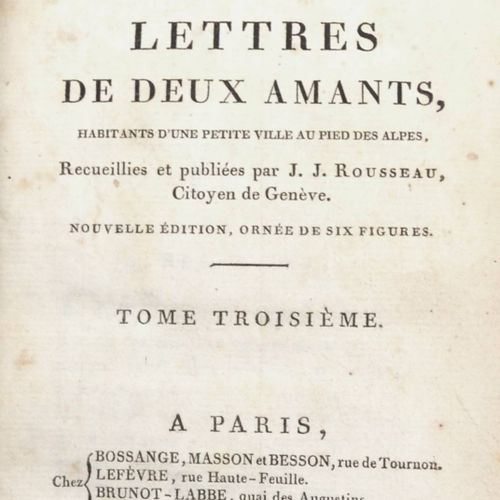 ROUSSEAU (Jean-Jacques). 忏悔录[第一部分]之后是孤独的行者的遐想。日内瓦，sn，1782年。2卷8页，[2]页，471页，[2]页，2&hellip;