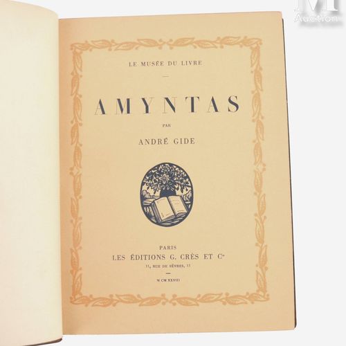 GIDE (André). Amyntas. Aquarelles de Lucien MAINSSIEUX. Frontispice gravé en cou&hellip;