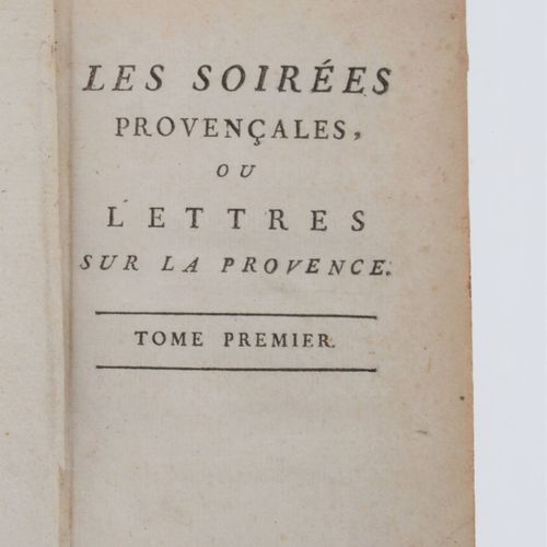 BÉRENGER (Laurent Pierre). Les Soirées provençales, or Letters written to his fr&hellip;