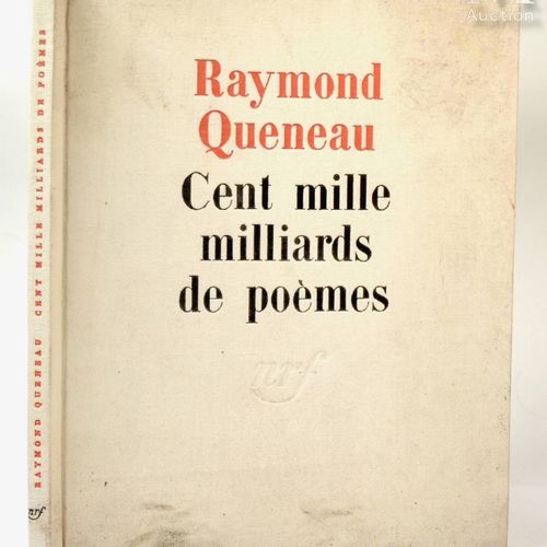 QUENEAU (Raymond). Hunderttausend Milliarden Gedichte. Paris, nrf, 1961. In-4 Pa&hellip;