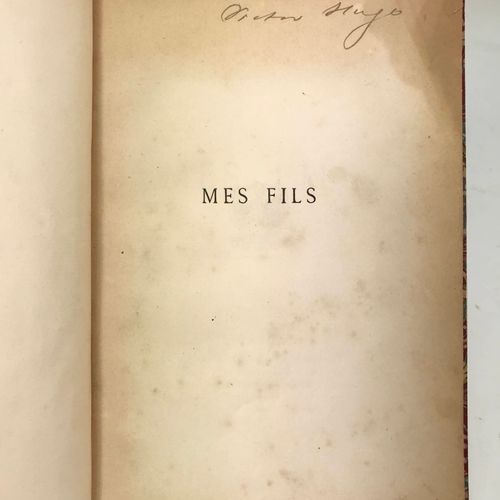 HUGO (Victor). Mes Fils. París, Michel Lévy frères, 1874. In-8 rojo medio-percal&hellip;