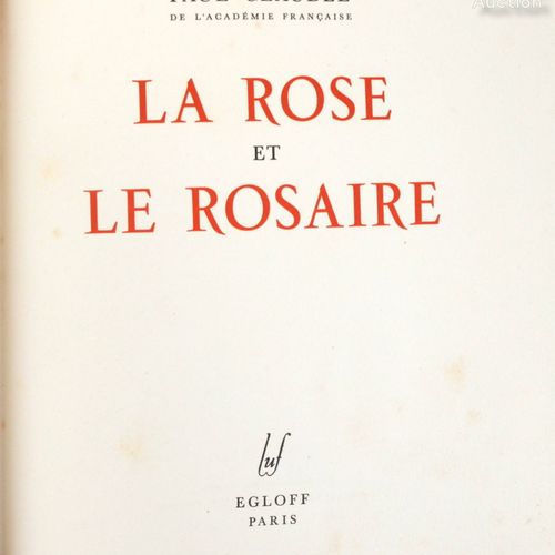 CLAUDEL (Paul). 玫瑰和玫瑰花。巴黎，Luf Efloff, 1946年。 4开本，带印刷封面，装在文件夹和滑套中。

第一版印数为1000份；特&hellip;