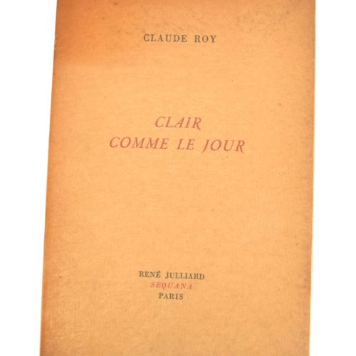 ROY (Claude). Clear as day. Paris, René Julliard, Sequana, 1943. Large in-8 pape&hellip;