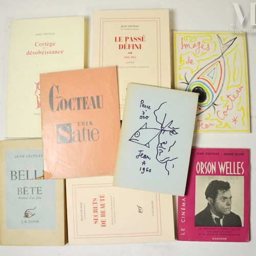 COCTEAU (Jean). Ensemble de 9 ouvrages : - Erik Satie. Lieja, Dynamo, 1957. En 8&hellip;