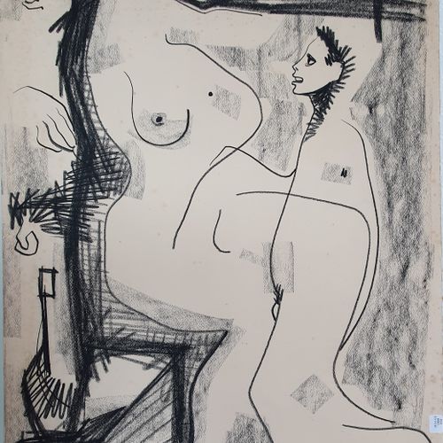 Raymond MORETTI (Nice 1931) Homme et femme nus

Fusain sur papier

75,5 x 52,7 c&hellip;
