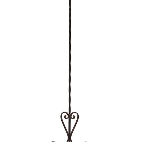 Pied de lampadaire en fer forgé laqué noir H : 150 cm