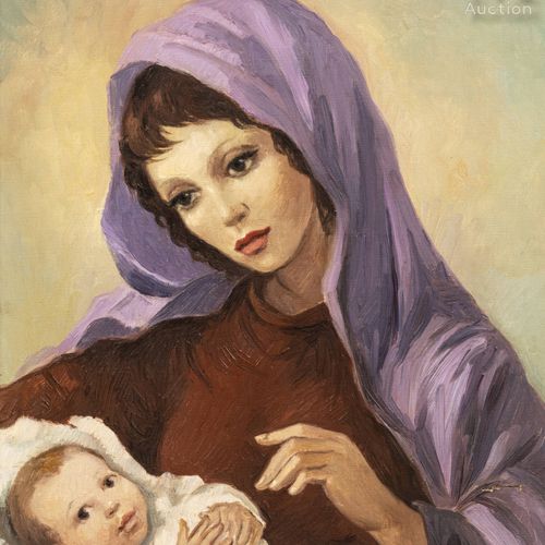 Anatola SOUNGOUROFF (1911-1982) Maternité 
 
Huile sur toile 
55 x 46 cm 
Signé &hellip;