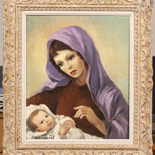 Anatola SOUNGOUROFF (1911-1982) Maternité 
 
Huile sur toile 
55 x 46 cm 
Signé &hellip;