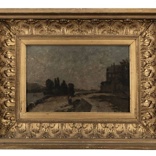 Ecole FRANCAISE du XIX ème siècle Bords de Seine

Huile sur toile d'origine
27 x&hellip;