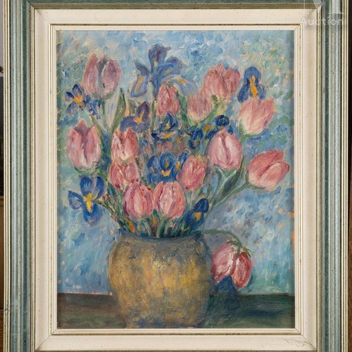 Ecole FRANCAISE du XX ème siècle Tulipes et Iris

Huile sur toile d'origine
41 x&hellip;