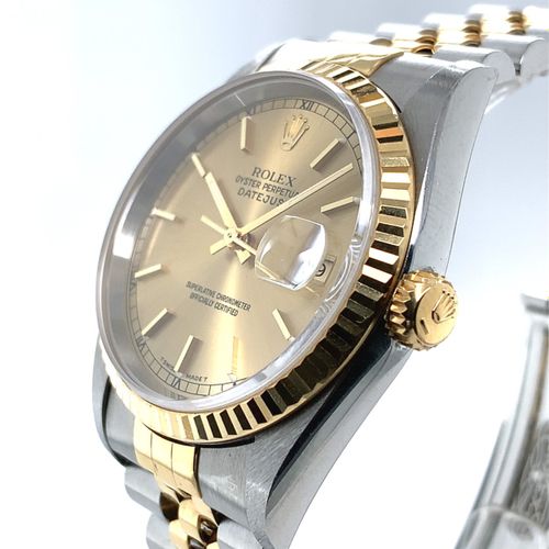 Rolex Attraktive Bi-Color Armbanduhr mit Datum und spätere Rolex Schatulle

Werk&hellip;