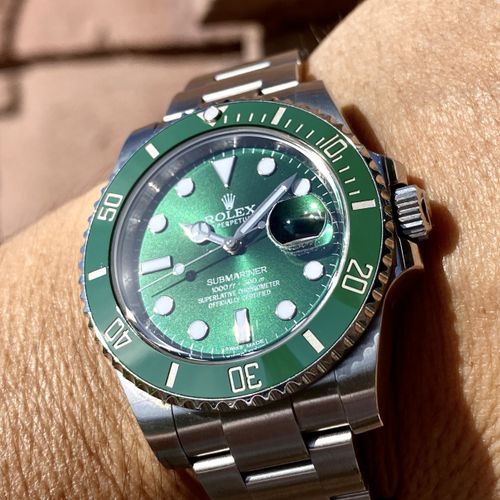 Rolex (*) Seltene Taucherarmbanduhr, so genannte "Hulk" mit Originalschatulle, B&hellip;