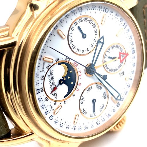 Jaeger-LeCoultre Schwere, außergewöhnliche Armbanduhr mit ewigem Kalender, Mondp&hellip;