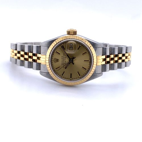 Rolex Klassische Bi-Color Damenarmbanduhr mit Zentralsekunde und Datum

Ref. 691&hellip;