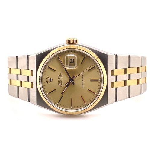 Rolex Raro reloj de pulsera bicolor de época con fecha y movimiento de cuarzo de&hellip;