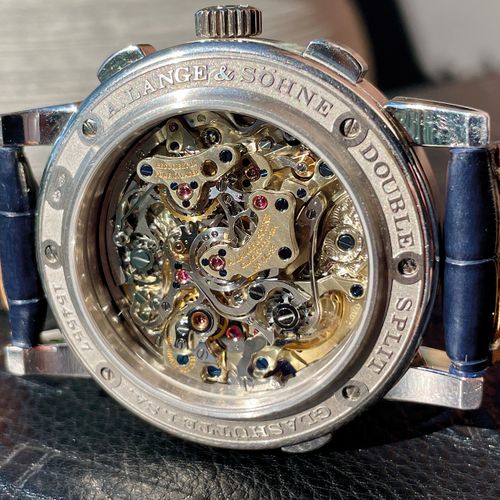 A. Lange & Söhne Pesado reloj de pulsera de platino de Glashütte con cronógrafo &hellip;