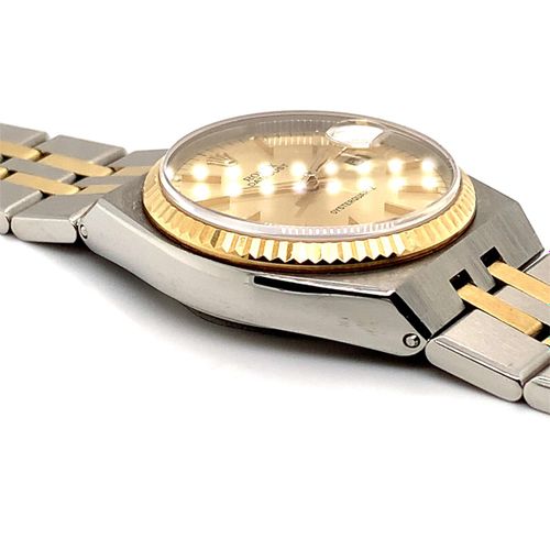 Rolex Seltene Vintage Bi-Color Armbanduhr mit Datum und Präzisionsquarzwerk aus &hellip;