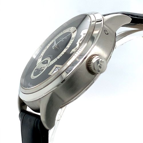 Glashütte 罕见的重型腕表，铂金表壳，带全景日期和月相功能--带原版盒子、说明书、证书、放大镜和布

Werknr.160，编号90-02-03-03-&hellip;