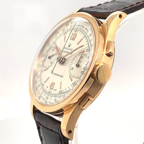 Rolex A extremely rare, charismatic vintage antimagnetic wrist chronograph with &hellip;