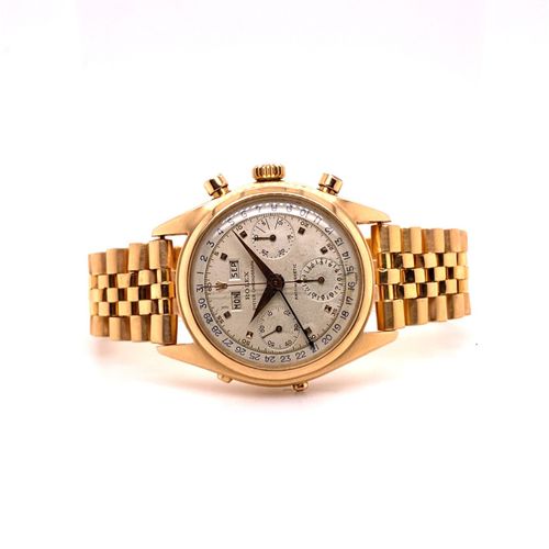 Rolex An important vintage chronograph wristwatch with triple calendar

Ref. 603&hellip;