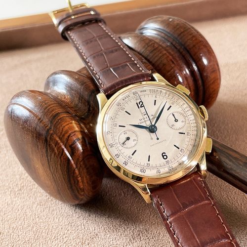 Rolex Superbe, extrêmement rare, chronographe de poignet vintage antimagnétique &hellip;