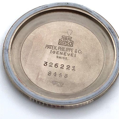 Patek Philippe 非常有吸引力的日内瓦古董腕表，带日期和原包装盒

，机芯编号1128997，型号3445，机芯27-460M，表壳编号326221&hellip;