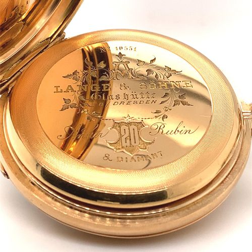 Lange & Söhne A heavy Glashuette gold hunting case pocket watch - manufactured i&hellip;