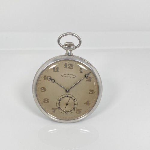 Lange & Söhne An extremely rare, thin Glashuette platinum pocket watch, so calle&hellip;