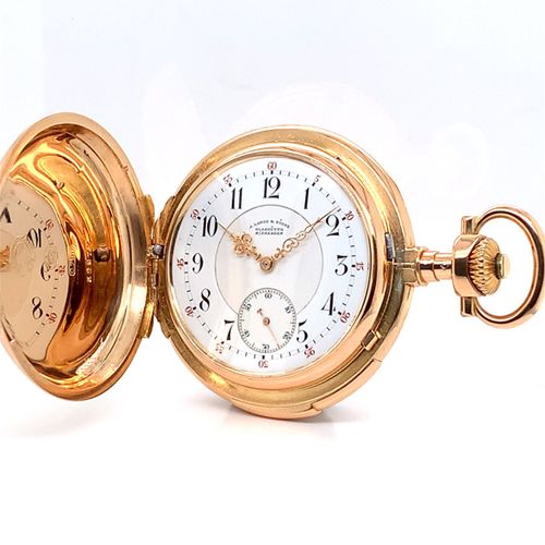 Lange&Söhne (*) A heavy Glashuette hunting case minute repeating pocket watch, m&hellip;