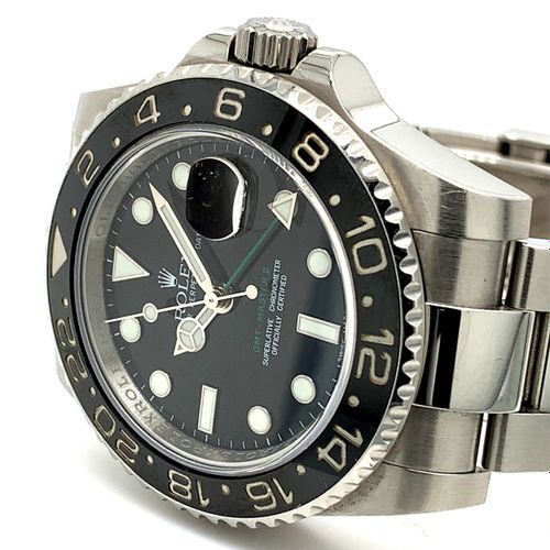 Rolex (*) Montre-bracelet recherchée avec date et affichage 24h - avec étui en c&hellip;