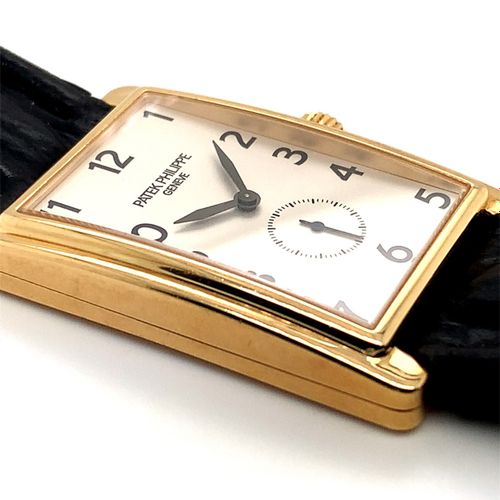 Patek Philippe Fino y elegante reloj de pulsera ginebrino rectangular con segund&hellip;