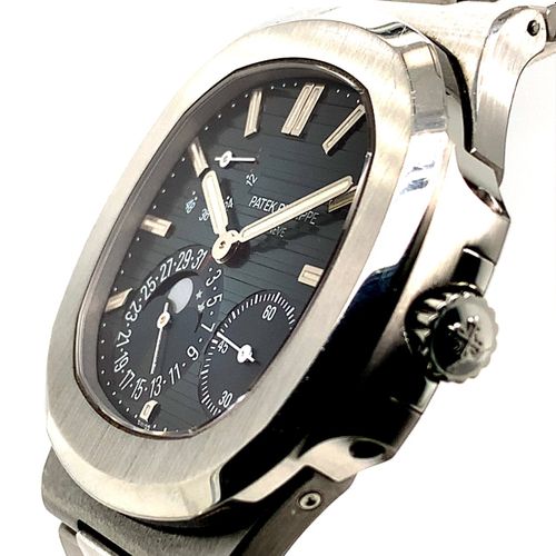Patek Philippe A sporty Geneva wristwatch with moon phases, analog date and powe&hellip;