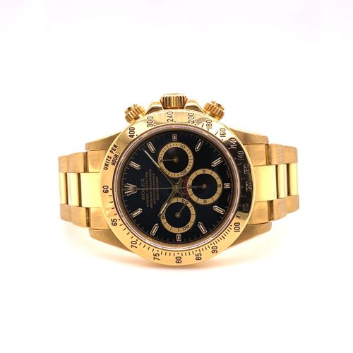 Rolex Gesuchter, sehr gepflegter Genfer Armbandchronograph mit schwerem 18 kt Go&hellip;
