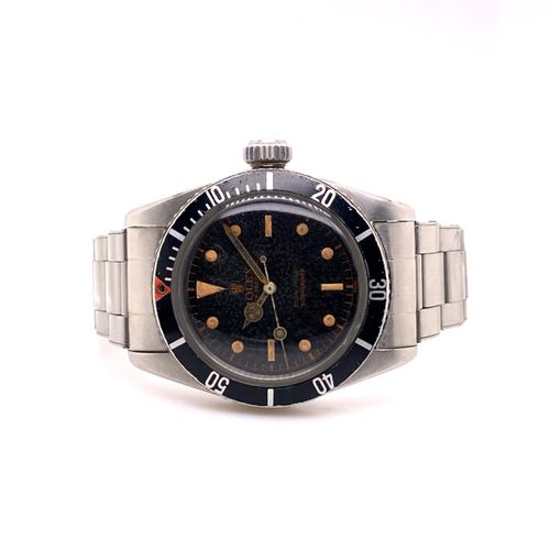 Rolex (*) Rarísimo y carismático reloj de pulsera de buceo de época con gran cor&hellip;