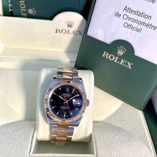 Rolex Sehr attraktive, nahezu neuwertige Bi-Color Armbanduhr mit roter Zentralse&hellip;
