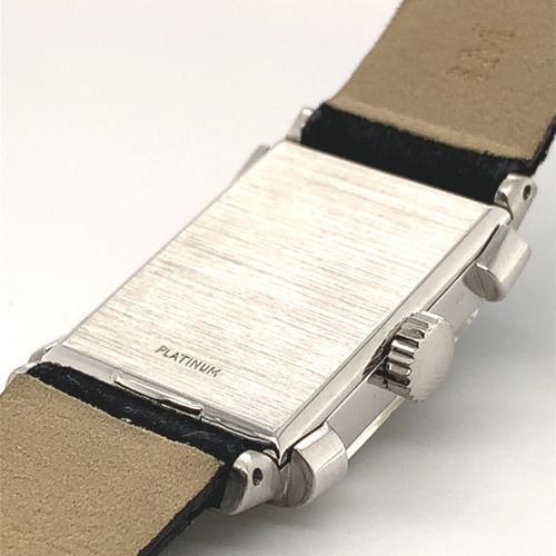 Patek Philippe Seltene, elegante Genfer Vintage Platin Armbanduhr mit Brillantin&hellip;