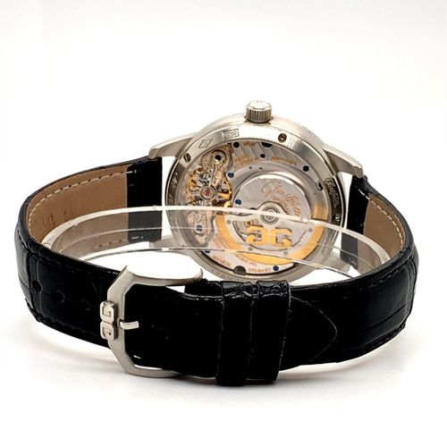 Glashütte Raro y pesado reloj de pulsera con fecha panorámica y fase lunar en ca&hellip;