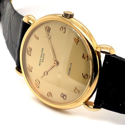 Patek Philippe An elegant, thin Geneva wristwatch - sold by Gübelin jewellers Ba&hellip;
