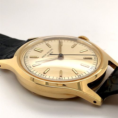 Patek Philippe Calatrava 精致的日内瓦古董腕表，带有中央秒针和百达翡丽血统的提取 ，机芯编号700741，型号565，机芯编号27SC，&hellip;