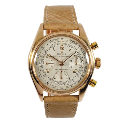 Rolex A stunningly beautiful, extremely rare vintage wrist chronograph with 30 m&hellip;