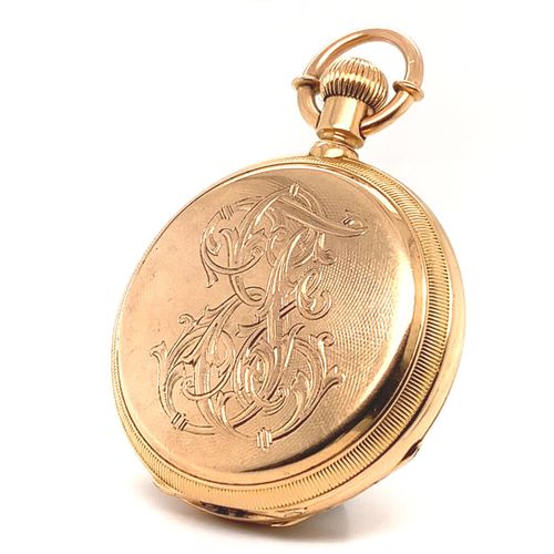 Lange & Söhne A heavy Glashuette gold hunting case pocket watch - manufactured i&hellip;