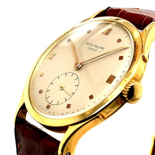 Patek Philippe 精美的大型日内瓦古董腕表

，机芯编号721905，型号1589，机芯12-400，表壳编号305884，尺寸36毫米，约1952&hellip;