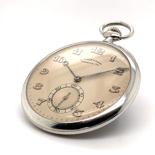 Lange & Söhne Extrêmement rare, montre de poche plate de Glashütte, dite "montre&hellip;