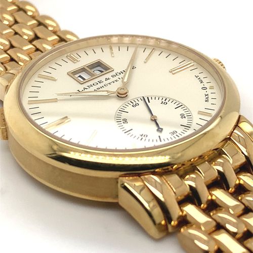 A. Lange & Söhne Elegante y muy pesado reloj de pulsera Glashütte con gran fecha&hellip;