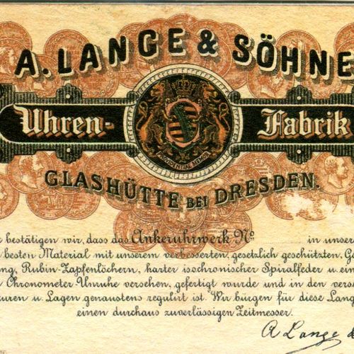Lange & Söhne Bedeutende, hochfeine, überaus seltene Glashütter Savonnette mit K&hellip;