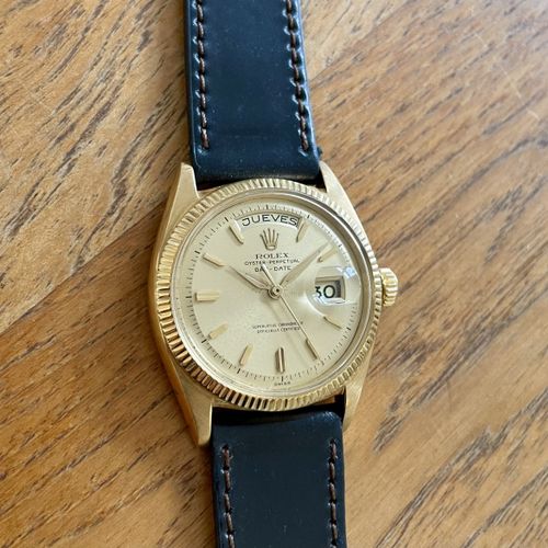 Rolex An early, very attractive vintage wristwatch with day and date indicator i&hellip;