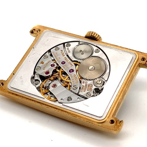 Patek Philippe A fine and elegant, rectangular Geneva wristwatch with auxiliary &hellip;