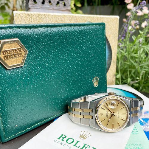 Rolex Seltene Vintage Bi-Color Armbanduhr mit Datum und Präzisionsquarzwerk aus &hellip;