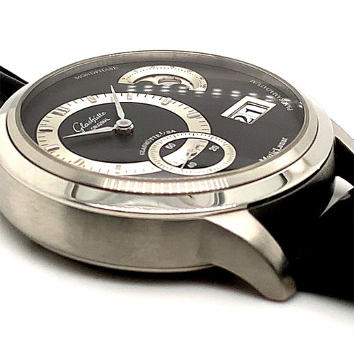 Glashütte Raro y pesado reloj de pulsera con fecha panorámica y fase lunar en ca&hellip;