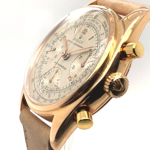 Rolex A stunningly beautiful, extremely rare vintage wrist chronograph with 30 m&hellip;